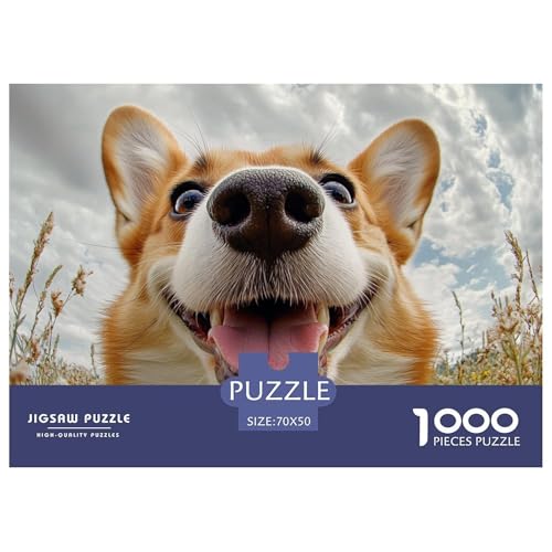 1000 Teile Corgi Geschicklichkeitsspiel Puzzles Für Erwachsen Lernspiel Premium Quality Geschenke Für Die Ganze Familie 70x50cm/1000pcs von UJSDVNNJJ