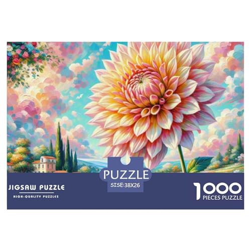 1000-Teile Dahlia Geschicklichkeitsspiel Puzzles Für Erwachsen Lernspiel Premium Quality Geschenke Für Erwachsene Und Kinder Ab 14 Jahren 38x26cm/1000pcs von UJSDVNNJJ