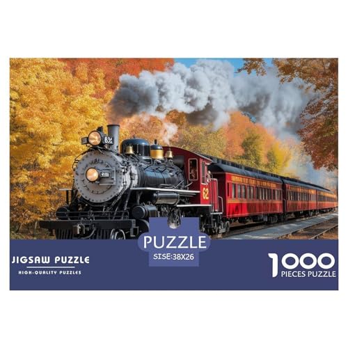1000 Teile Dampfzug Geschicklichkeitsspiel Puzzles Für Erwachsen Lernspiel Premium Quality Stress Abbauen Für Die Ganze Familie 38x26cm/1000pcs von UJSDVNNJJ