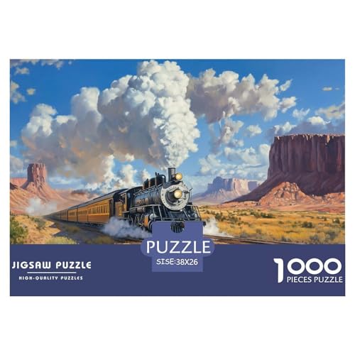 1000 Teile Dampfzug Geschicklichkeitsspiel Puzzles Für Erwachsen Lernspiel Premium Quality Stress Abbauen Für Erwachsene Und Kinder Ab 14 Jahren 38x26cm/1000pcs von UJSDVNNJJ