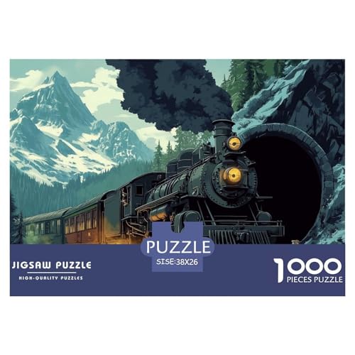 1000-Teile Dampfzug Pädagogisches Spiel Puzzles Für Erwachsen Herausforderung Spielzeug Premium Quality Stress Abbauen Für Erwachsene Und Kinder Ab 14 Jahren 38x26cm/1000pcs 1000-Teile Dampfzug Pädagogisches Spiel Puzzles Für Erwachsen Herausforderung Spielzeug Premium Quality Stress Abbauen Für Erwachsene Und Kinder Ab 14 Jahren 38x26cm/1000pcs von UJSDVNNJJ