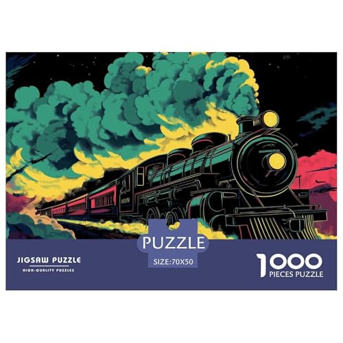 1000 Teile Dampfzug Pädagogisches Spiel Puzzles Für Erwachsen Lernspiel Premium Quality Geschenke Für Erwachsene Und Kinder Ab 14 Jahren 70x50cm/1000pcs von UJSDVNNJJ