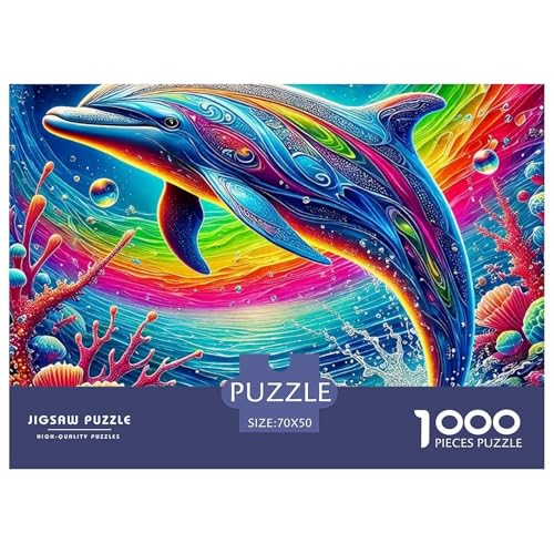 1000-Teile Delphin Geschicklichkeitsspiel Delphin Puzzles Für Erwachsen Herausforderung Spielzeug Premium Quality Geschenke Für Die Ganze Familie 70x50cm/1000pcs 1000-Teile Delphin Geschicklichkeitsspiel Delphin Puzzles Für Erwachsen Herausforderung Spielzeug Premium Quality Geschenke Für Die Ganze Familie 70x50cm/1000pcs von UJSDVNNJJ