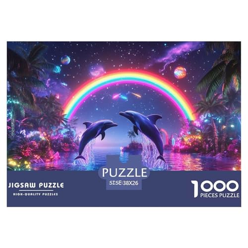 1000 Teile Delphin Pädagogisches Spiel Puzzles Für Erwachsen Herausforderung Spielzeug Premium Quality Geschenke Für Erwachsene Und Kinder Ab 14 Jahren 38x26cm/1000pcs 1000 Teile Delphin Pädagogisches Spiel Puzzles Für Erwachsen Herausforderung Spielzeug Premium Quality Geschenke Für Erwachsene Und Kinder Ab 14 Jahren 38x26cm/1000pcs von UJSDVNNJJ