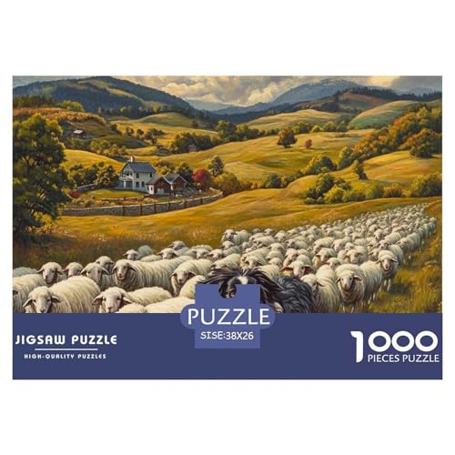 1000-Teile Der Border Collie Pädagogisches Spiel Puzzles Für Erwachsen Herausforderung Spielzeug Premium Quality Geschenke Für Die Ganze Familie 38x26cm/1000pcs von UJSDVNNJJ