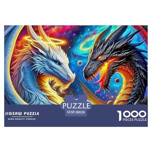 1000 Teile Drachen Geschicklichkeitsspiel Puzzles Für Erwachsen Herausforderung Spielzeug Premium Quality Geschenke Für Erwachsene Und Kinder Ab 14 Jahren 38x26cm/1000pcs von UJSDVNNJJ