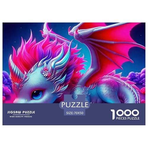 1000 Teile Drachen Geschicklichkeitsspiel Puzzles Für Erwachsen Herausforderung Spielzeug Premium Quality Geschenke Für Erwachsene Und Kinder Ab 14 Jahren 70x50cm/1000pcs von UJSDVNNJJ