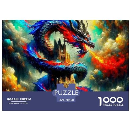 1000 Teile Drachen Geschicklichkeitsspiel Puzzles Für Erwachsen Herausforderung Spielzeug Premium Quality Geschenke Für Erwachsene Und Kinder Ab 14 Jahren 70x50cm/1000pcs von UJSDVNNJJ
