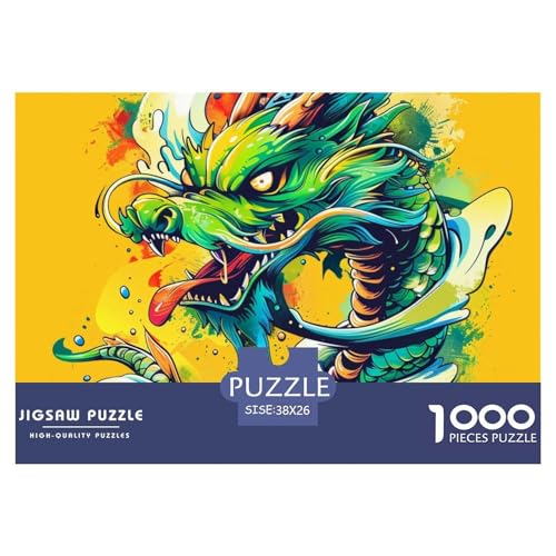 1000 Teile Drachen Pädagogisches Spiel Puzzles Für Erwachsen Herausforderung Spielzeug Premium Quality Geschenke Für Die Ganze Familie 38x26cm/1000pcs von UJSDVNNJJ