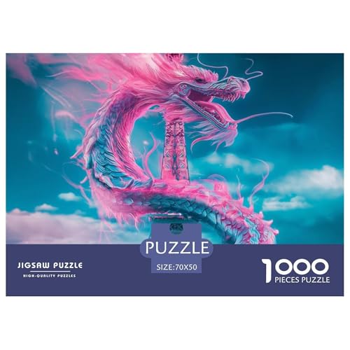 1000-Teile Drachen Pädagogisches Spiel Puzzles Für Erwachsen Herausforderung Spielzeug Premium Quality Geschenke Für Erwachsene Und Kinder Ab 14 Jahren 70x50cm/1000pcs 1000-Teile Drachen Pädagogisches Spiel Puzzles Für Erwachsen Herausforderung Spielzeug Premium Quality Geschenke Für Erwachsene Und Kinder Ab 14 Jahren 70x50cm/1000pcs von UJSDVNNJJ