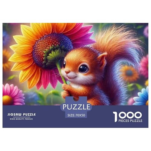 1000-Teile Eichhörnchen Geschicklichkeitsspiel Puzzles Für Erwachsen Herausforderung Spielzeug Premium Quality Geschenke Für Die Ganze Familie 70x50cm/1000pcs von UJSDVNNJJ