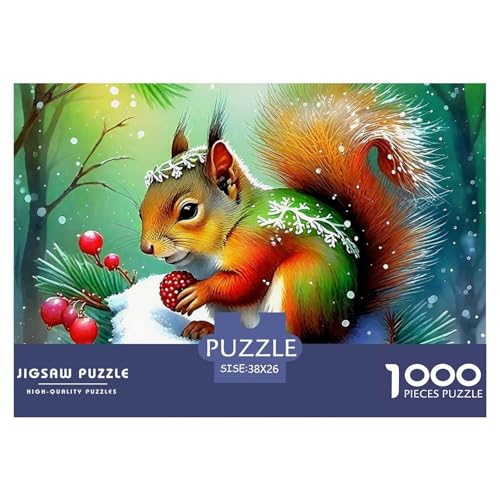 1000 Teile Eichhörnchen Geschicklichkeitsspiel Puzzles Für Erwachsen Lernspiel Premium Quality Stress Abbauen Für Erwachsene Und Kinder Ab 14 Jahren 38x26cm/1000pcs von UJSDVNNJJ
