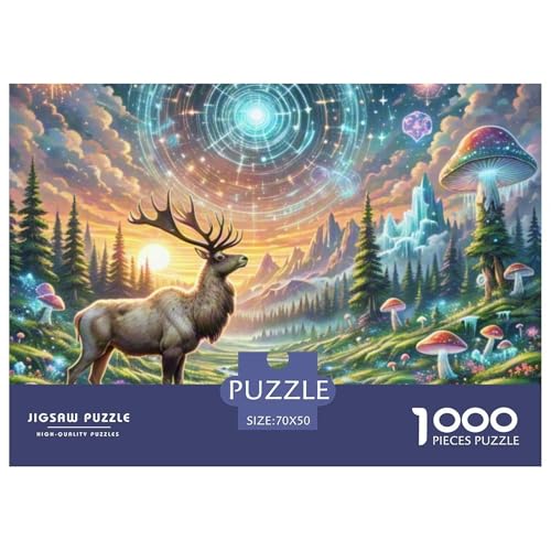 1000-Teile Elch Geschicklichkeitsspiel Puzzles Für Erwachsen Lernspiel Premium Quality Geschenke Für Erwachsene Und Kinder Ab 14 Jahren 70x50cm/1000pcs 1000-Teile Elch Geschicklichkeitsspiel Puzzles Für Erwachsen Lernspiel Premium Quality Geschenke Für Erwachsene Und Kinder Ab 14 Jahren 70x50cm/1000pcs von UJSDVNNJJ