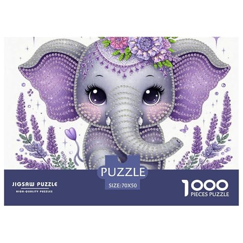 1000-Teile Elefanten Geschicklichkeitsspiel Puzzles Für Erwachsen Herausforderung Spielzeug Premium Quality Geschenke Für Die Ganze Familie 70x50cm/1000pcs von UJSDVNNJJ
