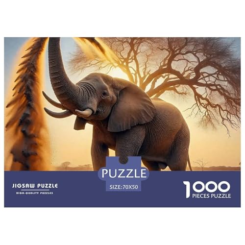 1000 Teile Elefanten Geschicklichkeitsspiel Puzzles Für Erwachsen Herausforderung Spielzeug Premium Quality Geschenke Für Die Ganze Familie 70x50cm/1000pcs von UJSDVNNJJ
