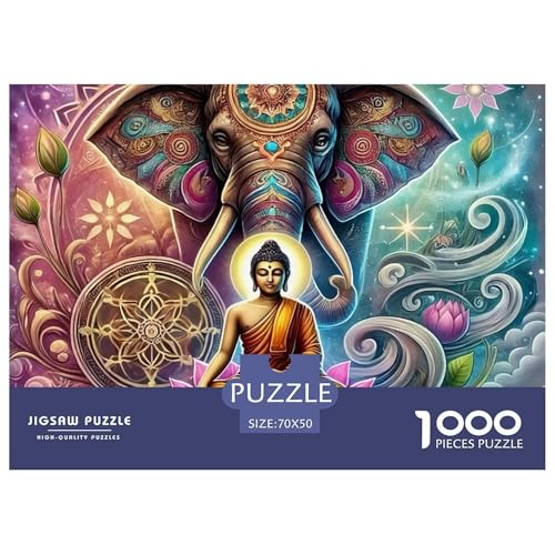 1000 Teile Elefanten Geschicklichkeitsspiel Puzzles Für Erwachsen Herausforderung Spielzeug Premium Quality Geschenke Für Die Ganze Familie 70x50cm/1000pcs von UJSDVNNJJ
