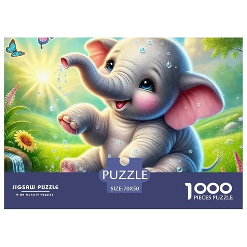 1000 Teile Elefanten Geschicklichkeitsspiel Puzzles Für Erwachsen Herausforderung Spielzeug Premium Quality Geschenke Für Die Ganze Familie 70x50cm/1000pcs von UJSDVNNJJ