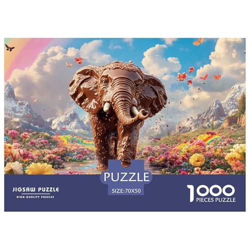 1000 Teile Elefanten Geschicklichkeitsspiel Puzzles Für Erwachsen Herausforderung Spielzeug Premium Quality Geschenke Für Erwachsene Und Kinder Ab 14 Jahren 70x50cm/1000pcs von UJSDVNNJJ