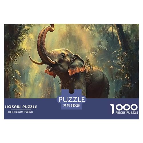 1000 Teile Elefanten Geschicklichkeitsspiel Puzzles Für Erwachsen Herausforderung Spielzeug Premium Quality Stress Abbauen Für Erwachsene Und Kinder Ab 14 Jahren 38x26cm/1000pcs von UJSDVNNJJ