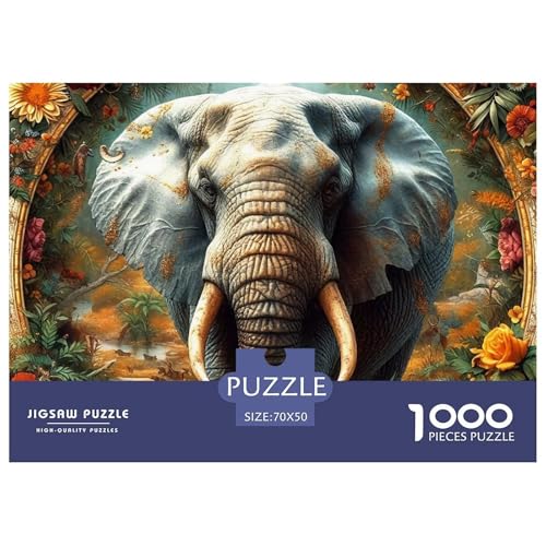 1000 Teile Elefanten Geschicklichkeitsspiel Puzzles Für Erwachsen Lernspiel Premium Quality Geschenke Für Erwachsene Und Kinder Ab 14 Jahren 70x50cm/1000pcs 1000 Teile Elefanten Geschicklichkeitsspiel Puzzles Für Erwachsen Lernspiel Premium Quality Geschenke Für Erwachsene Und Kinder Ab 14 Jahren 70x50cm/1000pcs von UJSDVNNJJ
