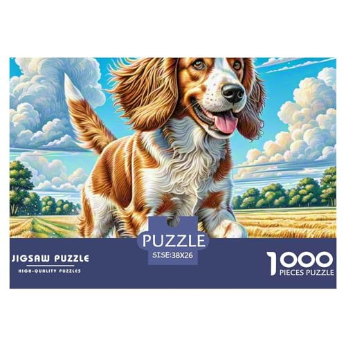 1000 Teile Englischer Springer Spaniel Geschicklichkeitsspiel Puzzles Für Erwachsen Lernspiel Premium Quality Geschenke Für Die Ganze Familie 38x26cm/1000pcs von UJSDVNNJJ