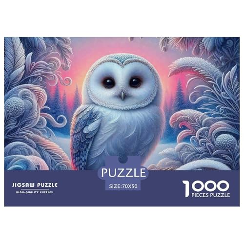 1000 Teile Eule Geschicklichkeitsspiel Puzzles Für Erwachsen Herausforderung Spielzeug Premium Quality Geschenke Für Die Ganze Familie 70x50cm/1000pcs von UJSDVNNJJ