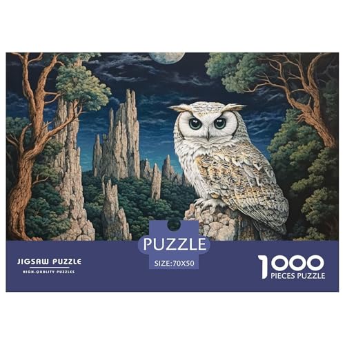 1000 Teile Eule Geschicklichkeitsspiel Puzzles Für Erwachsen Lernspiel Premium Quality Geschenke Für Die Ganze Familie 70x50cm/1000pcs von UJSDVNNJJ
