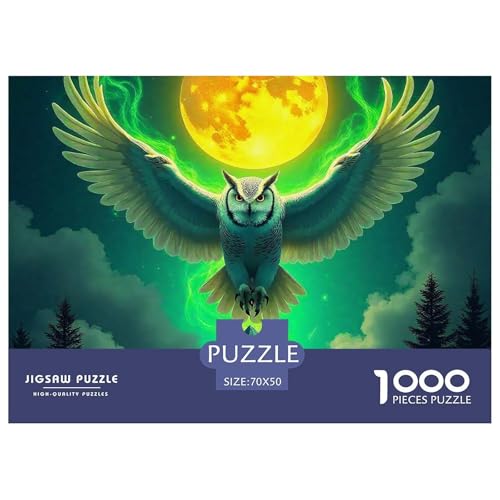 1000-Teile Eule Geschicklichkeitsspiel Puzzles Für Erwachsen Lernspiel Premium Quality Geschenke Für Erwachsene Und Kinder Ab 14 Jahren 70x50cm/1000pcs von UJSDVNNJJ