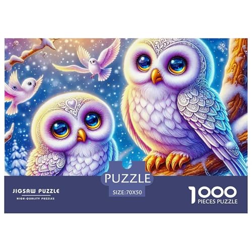 1000-Teile Eule Geschicklichkeitsspiel Puzzles Für Erwachsen Lernspiel Premium Quality Geschenke Für Erwachsene Und Kinder Ab 14 Jahren 70x50cm/1000pcs von UJSDVNNJJ