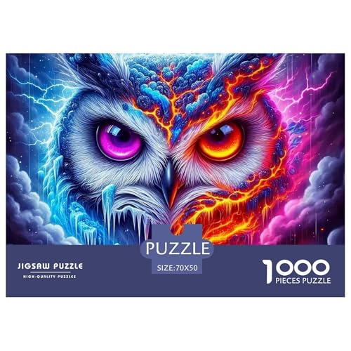 1000-Teile Eule Pädagogisches Spiel Puzzles Für Erwachsen Herausforderung Spielzeug Premium Quality Geschenke Für Erwachsene Und Kinder Ab 14 Jahren 70x50cm/1000pcs von UJSDVNNJJ