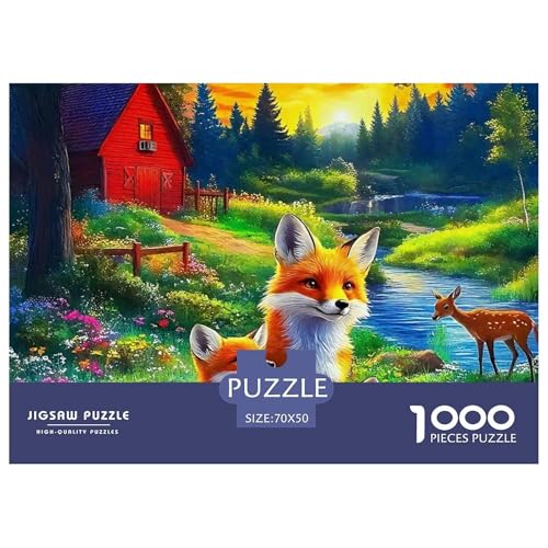 1000 Teile Fox Geschicklichkeitsspiel Puzzles Für Erwachsen Herausforderung Spielzeug Premium Quality Stress Abbauen Für Die Ganze Familie 70x50cm/1000pcs von UJSDVNNJJ