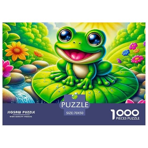 1000-Teile Frosch Geschicklichkeitsspiel Puzzles Für Erwachsen Herausforderung Spielzeug Premium Quality Geschenke Für Die Ganze Familie 70x50cm/1000pcs von UJSDVNNJJ