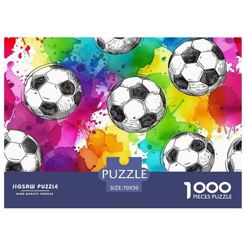 1000-Teile Fußball Geschicklichkeitsspiel Puzzles Für Erwachsen Herausforderung Spielzeug Premium Quality Stress Abbauen Für Erwachsene Und Kinder Ab 14 Jahren 70x50cm/1000pcs von UJSDVNNJJ