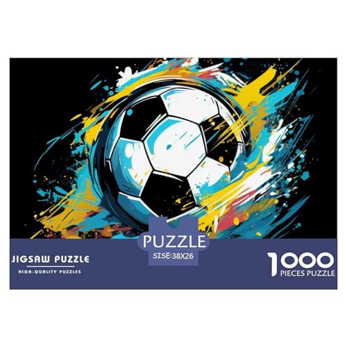 1000-Teile Fußball Pädagogisches Spiel Puzzles Für Erwachsen Herausforderung Spielzeug Premium Quality Geschenke Für Die Ganze Familie 38x26cm/1000pcs von UJSDVNNJJ