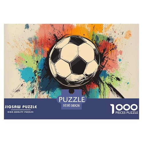 1000-Teile Fußball Pädagogisches Spiel Puzzles Für Erwachsen Herausforderung Spielzeug Premium Quality Geschenke Für Erwachsene Und Kinder Ab 14 Jahren 38x26cm/1000pcs von UJSDVNNJJ