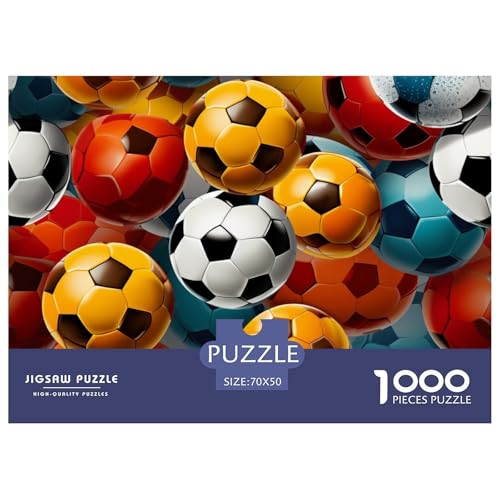 1000-Teile Fußball Pädagogisches Spiel Puzzles Für Erwachsen Lernspiel Premium Quality Stress Abbauen Für Die Ganze Familie 70x50cm/1000pcs von UJSDVNNJJ