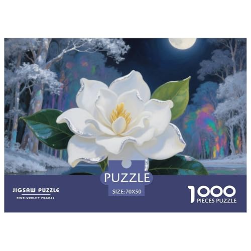 1000-Teile Gardenien Geschicklichkeitsspiel Puzzles Für Erwachsen Herausforderung Spielzeug Premium Quality Geschenke Für Die Ganze Familie 70x50cm/1000pcs von UJSDVNNJJ