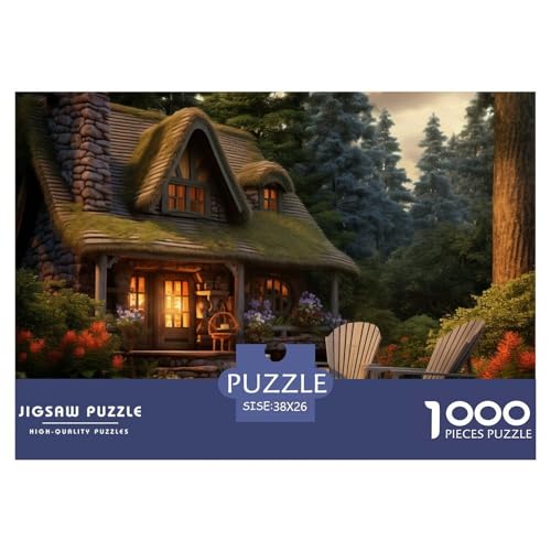 1000 Teile Gemütliches Cottage Geschicklichkeitsspiel Puzzles Für Erwachsen Herausforderung Spielzeug Premium Quality Stress Abbauen Für Die Ganze Familie 38x26cm/1000pcs von UJSDVNNJJ