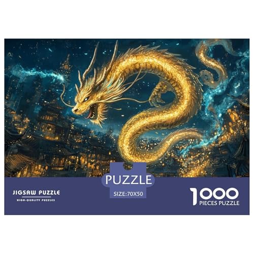 1000-Teile Goldener Drache Pädagogisches Spiel Puzzles Für Erwachsen Lernspiel Premium Quality Geschenke Für Die Ganze Familie 70x50cm/1000pcs 1000-Teile Goldener Drache Pädagogisches Spiel Puzzles Für Erwachsen Lernspiel Premium Quality Geschenke Für Die Ganze Familie 70x50cm/1000pcs von UJSDVNNJJ