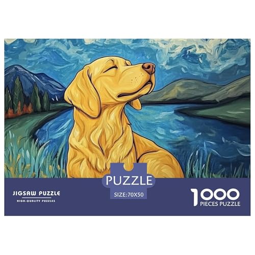 1000-Teile Goldener Retriever Pädagogisches Spiel Puzzles Für Erwachsen Lernspiel Premium Quality Stress Abbauen Für Erwachsene Und Kinder Ab 14 Jahren 70x50cm/1000pcs 1000-Teile Goldener Retriever Pädagogisches Spiel Puzzles Für Erwachsen Lernspiel Premium Quality Stress Abbauen Für Erwachsene Und Kinder Ab 14 Jahren 70x50cm/1000pcs von UJSDVNNJJ