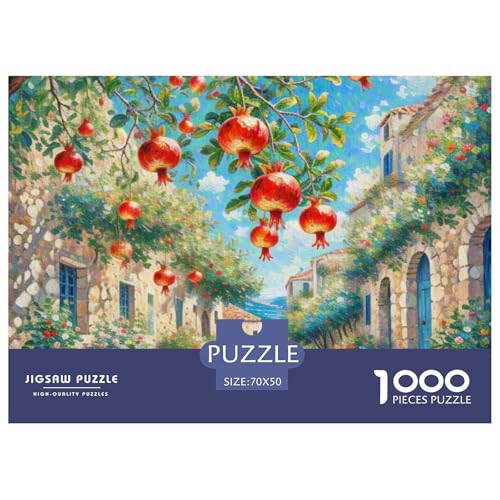 1000-Teile Granatapfelblüte Geschicklichkeitsspiel Puzzles Für Erwachsen Lernspiel Premium Quality Geschenke Für Erwachsene Und Kinder Ab 14 Jahren 70x50cm/1000pcs von UJSDVNNJJ