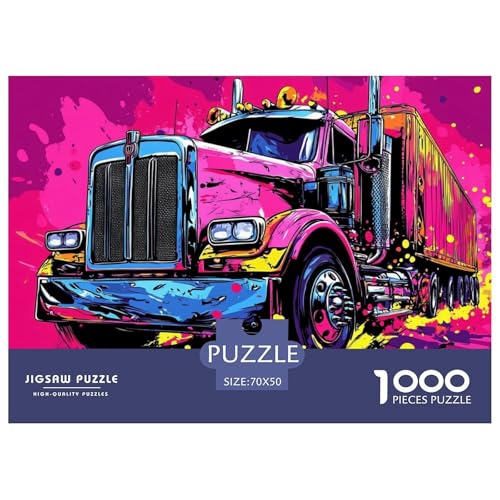 1000-Teile Großer LKW Geschicklichkeitsspiel Puzzles Für Erwachsen Herausforderung Spielzeug Premium Quality Geschenke Für Erwachsene Und Kinder Ab 14 Jahren 70x50cm/1000pcs von UJSDVNNJJ