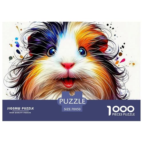 1000-Teile Guineeschwein Geschicklichkeitsspiel Puzzles Für Erwachsen Herausforderung Spielzeug Premium Quality Geschenke Für Die Ganze Familie 70x50cm/1000pcs von UJSDVNNJJ