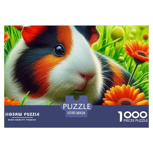1000 Teile Guineeschwein Geschicklichkeitsspiel Puzzles Für Erwachsen Lernspiel Premium Quality Stress Abbauen Für Die Ganze Familie 38x26cm/1000pcs von UJSDVNNJJ