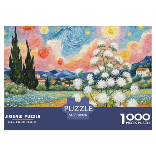 1000-Teile Gypsophila Geschicklichkeitsspiel Puzzles Für Erwachsen Herausforderung Spielzeug Premium Quality Geschenke Für Die Ganze Familie 38x26cm/1000pcs von UJSDVNNJJ