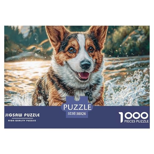 1000-Teile Haustierhund Geschicklichkeitsspiel Puzzles Für Erwachsen Lernspiel Premium Quality Geschenke Für Erwachsene Und Kinder Ab 14 Jahren 38x26cm/1000pcs von UJSDVNNJJ