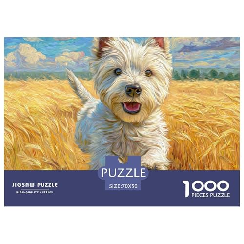 1000-Teile Haustierhund Geschicklichkeitsspiel Puzzles Für Erwachsen Lernspiel Premium Quality Stress Abbauen Für Erwachsene Und Kinder Ab 14 Jahren 70x50cm/1000pcs von UJSDVNNJJ
