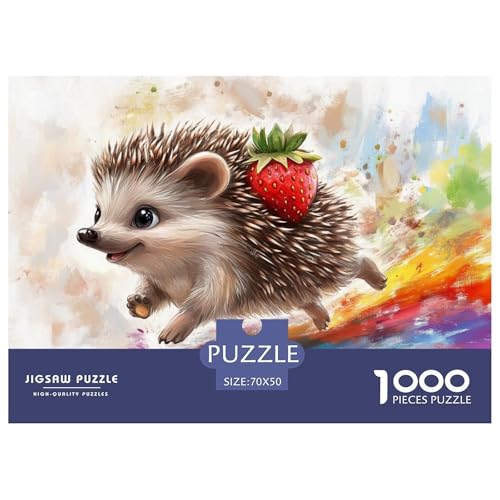 1000-Teile Hedgehog Geschicklichkeitsspiel Puzzles Für Erwachsen Herausforderung Spielzeug Premium Quality Geschenke Für Die Ganze Familie 70x50cm/1000pcs von UJSDVNNJJ