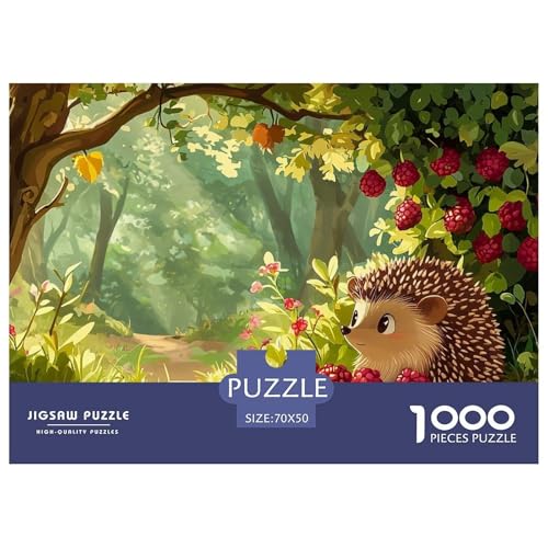1000 Teile Hedgehog Geschicklichkeitsspiel Puzzles Für Erwachsen Lernspiel Premium Quality Stress Abbauen Für Die Ganze Familie 70x50cm/1000pcs von UJSDVNNJJ