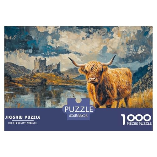 1000 Teile Highland Rinder Geschicklichkeitsspiel Puzzles Für Erwachsen Lernspiel Premium Quality Stress Abbauen Für Erwachsene Und Kinder Ab 14 Jahren 38x26cm/1000pcs 1000 Teile Highland Rinder Geschicklichkeitsspiel Puzzles Für Erwachsen Lernspiel Premium Quality Stress Abbauen Für Erwachsene Und Kinder Ab 14 Jahren 38x26cm/1000pcs von UJSDVNNJJ